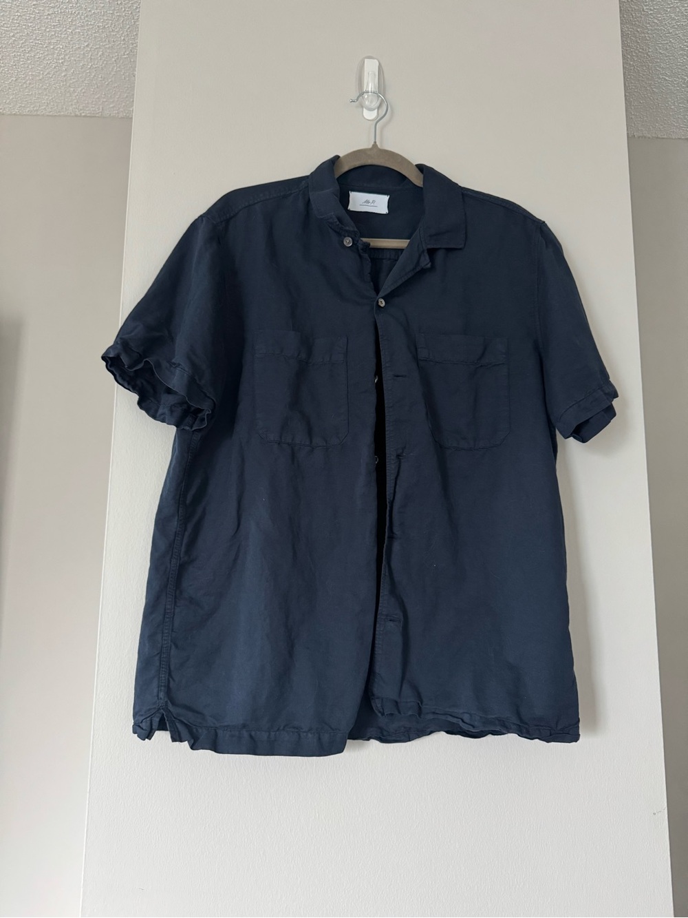 Michael Convertible-Collar Garment-Dyed Cotton and Linen-Blend Twill Shirt